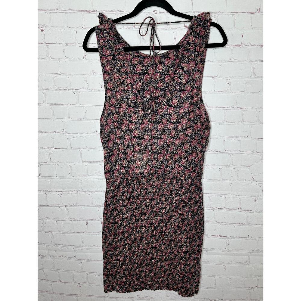 NEW Free People I'm Your Favorite Dress Plum Combo Floral Womens Medium NWT - Picture 4 of 11